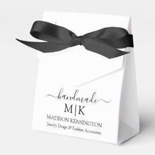 Calligrafie Handgemaakte Monogram of Logo Business Bedankdoosjes