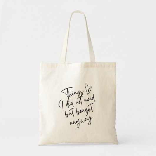 Calligrafie Handgeschreven Funny Quote Tote Bag (Voorkant)