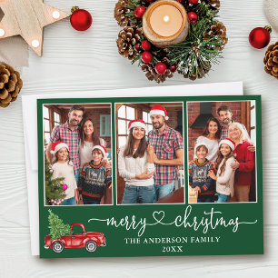 Calligrafie Harart. 3 Fotokerstrood Feestdagenkaart