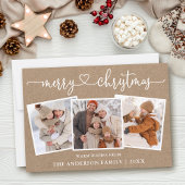 Calligrafie Harde kerst Kerst 3 Foto Feestdagenkaart