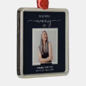 Calligrafie Herdenking van herdenking op foto's Metalen Ornament (Rechts)