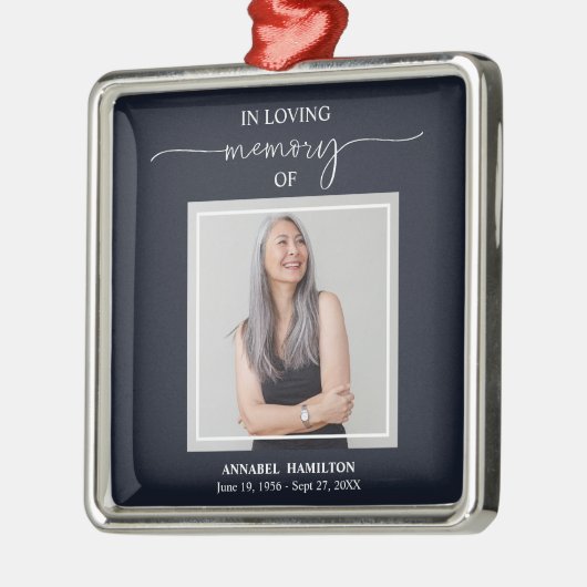 Calligrafie Herdenking van herdenking op foto's Metalen Ornament (Links)