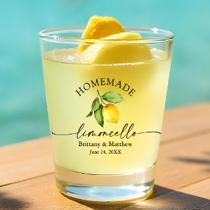 Calligrafie Homemade Limoncello Waterverf Lemon Shot Glas