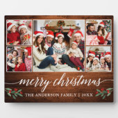 Calligrafie Hout Afdrukken 5 Kerstfeest Fotoplaat (Voorkant)