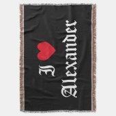 Calligrafie I Love Alexander Deken (Voorkant Verticaal)