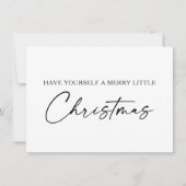 Calligrafie Ink Pen Script Minimale kerstdagen Feestdagenkaart (Voorkant)