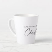 Calligrafie Ink Pen Script Minimale kerstdagen Latte Mok (Linkerhoek)
