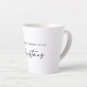 Calligrafie Ink Pen Script Minimale kerstdagen Latte Mok (Rechterhoek)