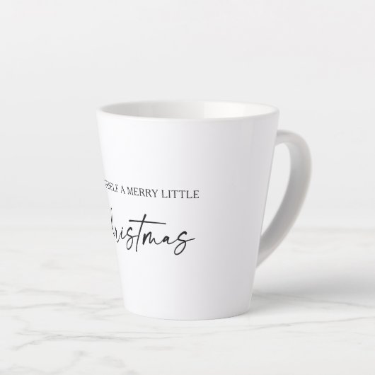 Calligrafie Ink Pen Script Minimale kerstdagen Latte Mok (Rechterhoek)