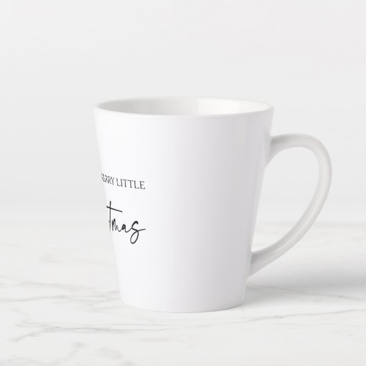 Calligrafie Ink Pen Script Minimale kerstdagen Latte Mok (Rechts)
