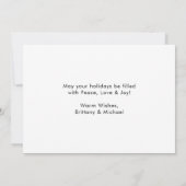 Calligrafie inkt script 3 Fotopaar kerst Feestdagenkaart (Achterkant)