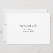 Calligrafie inkt Script Pas getrouwd voor kerstmis Feestdagenkaart (Achterkant)