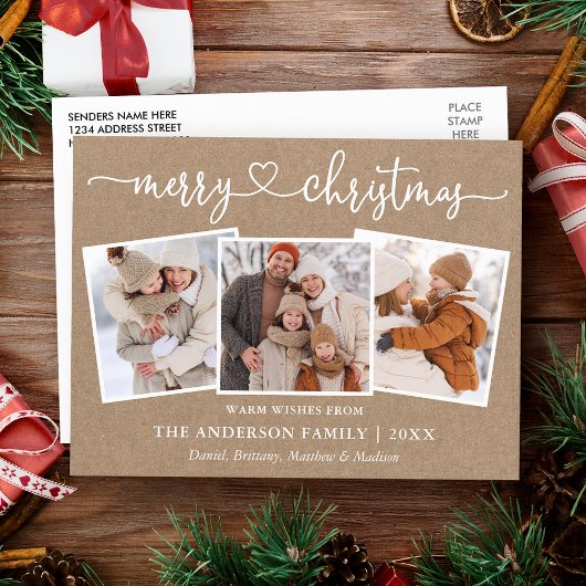 Calligrafie Kerst Kerst Kraft 3 Foto Briefkaart