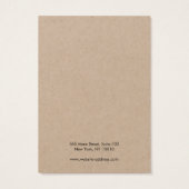Calligrafie Kraft Typography Earning Display Card Visitekaartje (Achterkant)