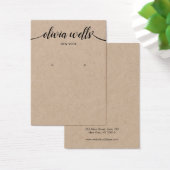 Calligrafie Kraft Typography Earning Display Card Visitekaartje (Bureau)