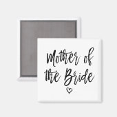 Calligrafie met brieftermoeder van de bride magneet (Voorkant / Achterkant)