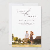 Calligrafie Minimale bruiloft sparen Datum Save The Date (Voorkant)