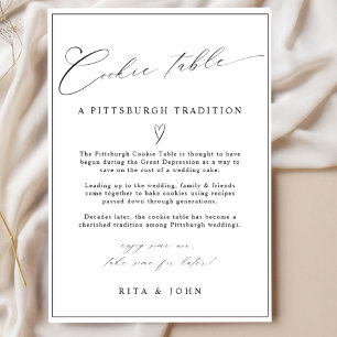 Calligrafie Minimalistische Cookie Tafel Trouw Huw Poster