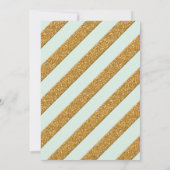 Calligrafie Mint Script Forever Love Gold Glitter Kaart (Achterkant)