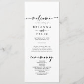 Calligrafie Modern Elegant Wedding Programma (Voorkant)