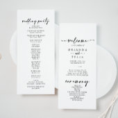 Calligrafie Modern Elegant Wedding Programma