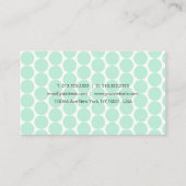 Calligrafie Moderne Sjabloon Elegant Mint Green Bu Visitekaartje (Achterkant)
