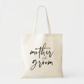 Calligrafie moeder van de groomchic bruiloft gunst tote bag (Voorkant)