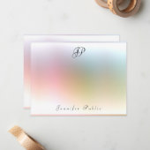 Calligrafie Monogram Colorful Sjabloon Elegant (Voorkant / Achterkant in situ)