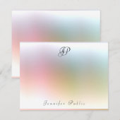 Calligrafie Monogram Colorful Sjabloon Elegant (Voorkant / Achterkant)