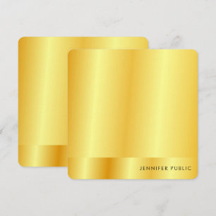 Calligrafie Monogram Faux Gold Metallic look Notitiekaartje