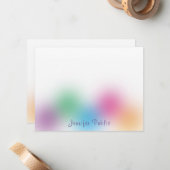 Calligrafie Monogram Sjabloon Regenboogkleuren (Voorkant / Achterkant in situ)