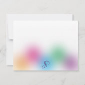 Calligrafie Monogram Sjabloon Regenboogkleuren (Achterkant)