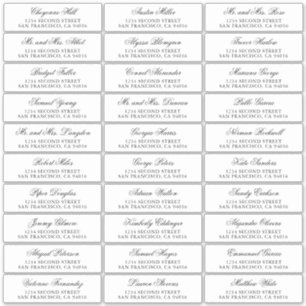 Calligrafie Names Wedding Guest Adresetiketten Sticker