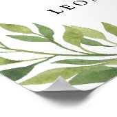 Calligrafie niet-aangesloten ceremoniegroen teken poster (Hoek)