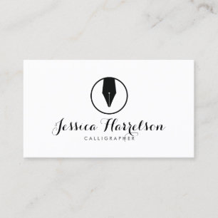 CALLIGRAFIE PEN NIB LOGO I voor kalligrafen Visitekaartje
