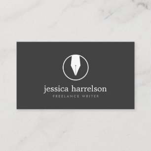 CALLIGRAFIE PEN NIB LOGO II voor auteurs of schrij Visitekaartje