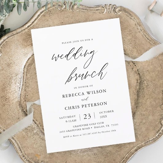 Calligrafie Post Wedding Brunch Uitnodiging