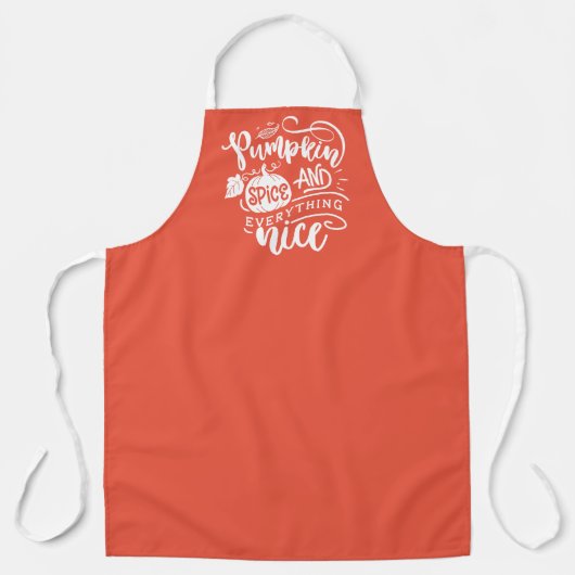 Calligrafie Pumpkin Spice en alles Nice Schort (Voorkant)