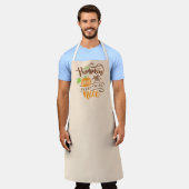 Calligrafie Pumpkin Spice en alles Nice Schort (Gedragen)