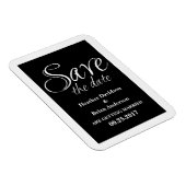 Calligrafie Save the Date Magnet, Black Magneet (Rechterzijde)