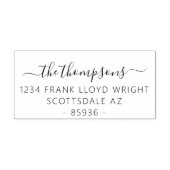 Calligrafie Script Aangepaste bruiloft retour adre Zelfinktende Stempel (Design)