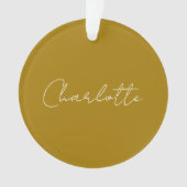 Calligrafie Script Gouden Kleur Eigen naam Bewerke Ornament (voorkant)