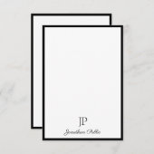 Calligrafie Script Monogram Elegante Sjabloon (Voorkant / Achterkant)