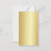 Calligrafie Script Naam Elegant Gold Look Sjabloon (Achterkant)