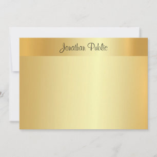 Calligrafie Script Naam Elegant Gold Professional Notitiekaartje
