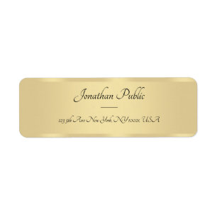 Calligrafie Script Text Faux Gold Sjabloon Elegant Etiket