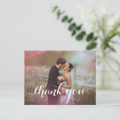 CALLIGRAFIE SCRIPT WEDDING DANK U BRIEFKAARTEN (Staand voorkant)