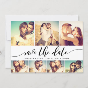 Calligrafie sparen Datum 7 de Collage van het Net  Save The Date
