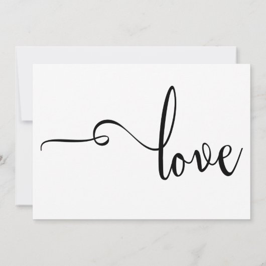 Calligrafie Sparen de Datum Zwart op Wit Save The Date (Achterkant)