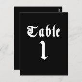 Calligrafie Tafelnummer Briefkaart (Voorkant / Achterkant)